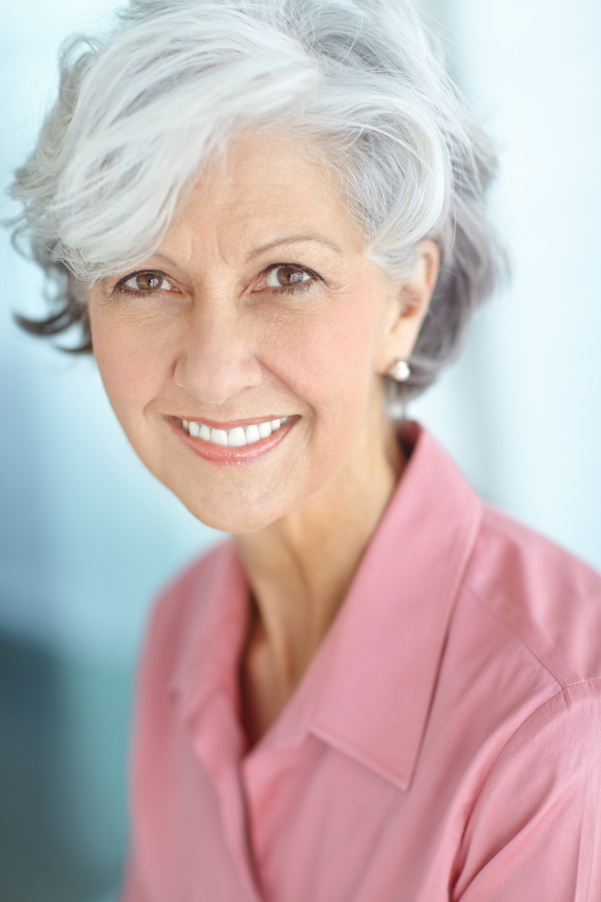 Dental, senior woman and portrait or happy for teeth whitening service, oral health or confidence at dentist. Face, person and smile for mouth wellness, dentures and gum care for hygiene cosmetics.